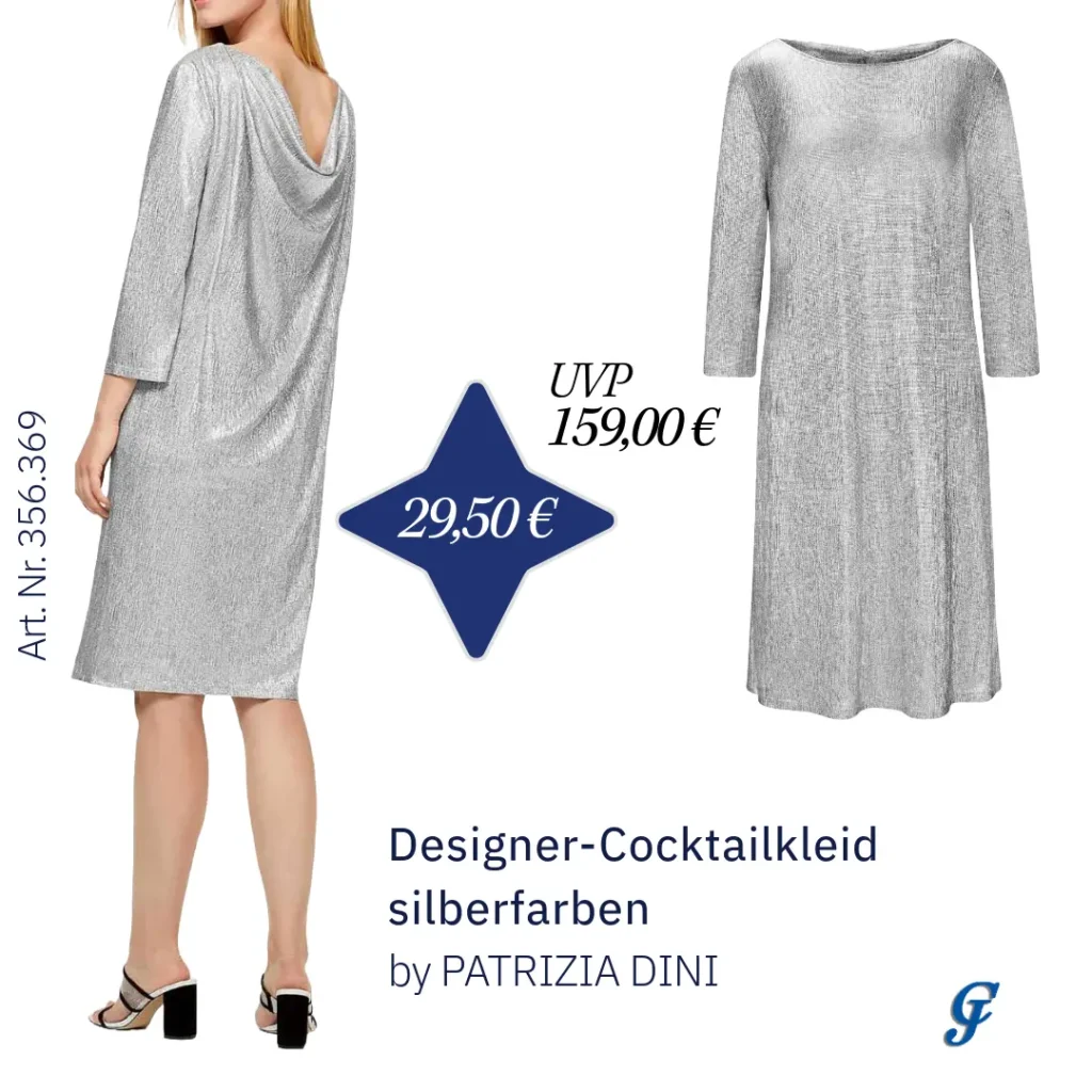 Silberfarbenes Designer-Cocktailkleid – Abendkleider im Großhandel