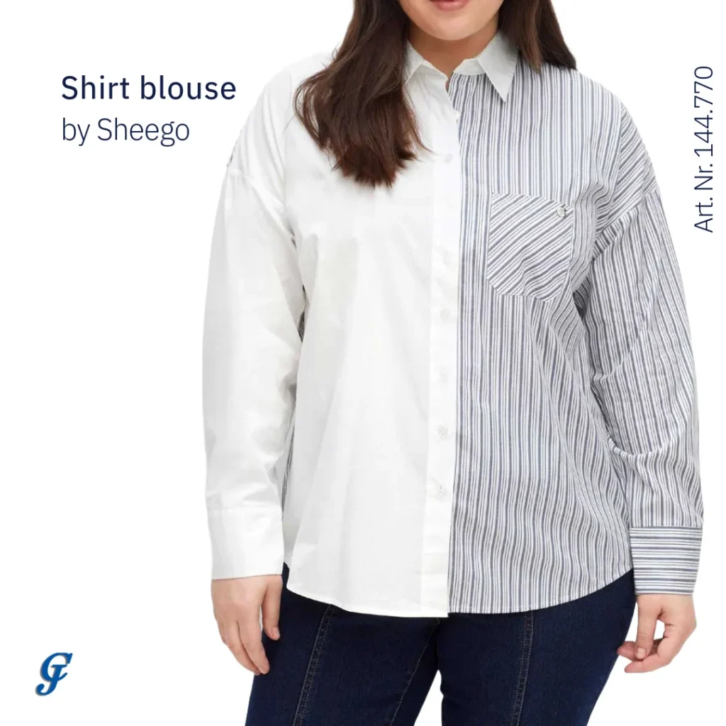 White-pattern shirt blouse – Wholesale fashion for B2B retailers