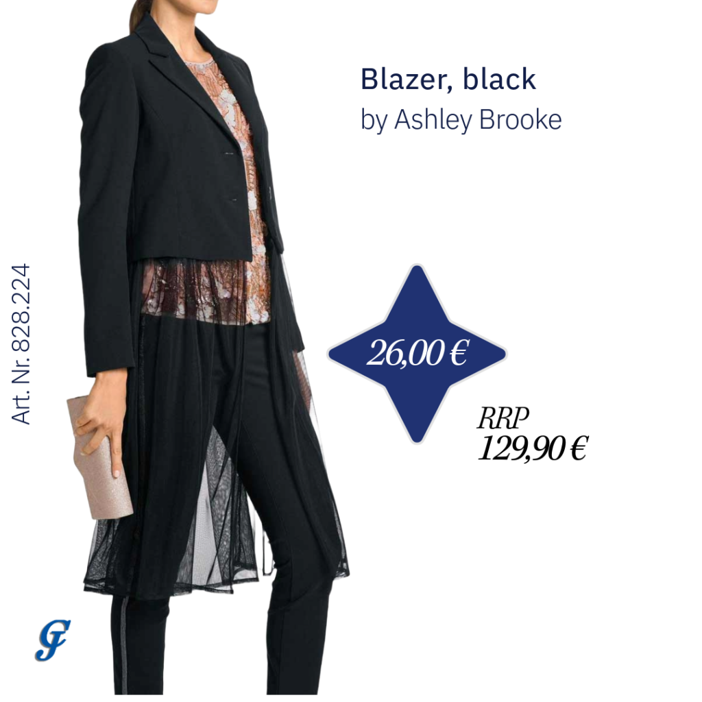 Black blazer by Ashley Brooke – Classic wholesale evening fashion for women