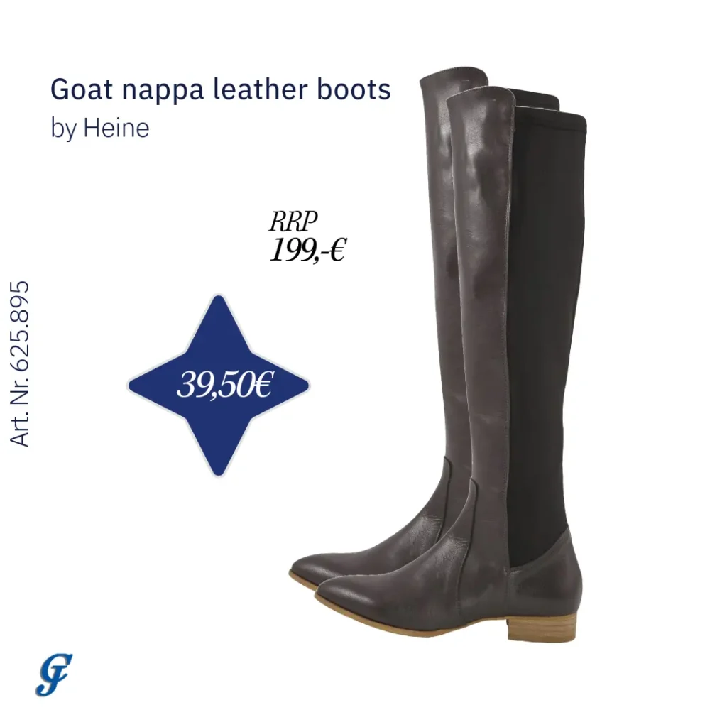 Brown goat nappa leather boots by Heine – Wholesale fashion for B2B buyers