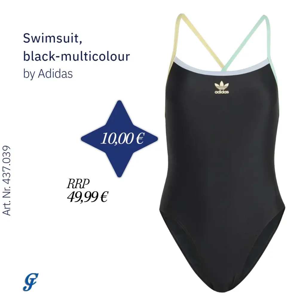 Black-multicolour swimsuit by Adidas – Premium wholesale swimwear for active women