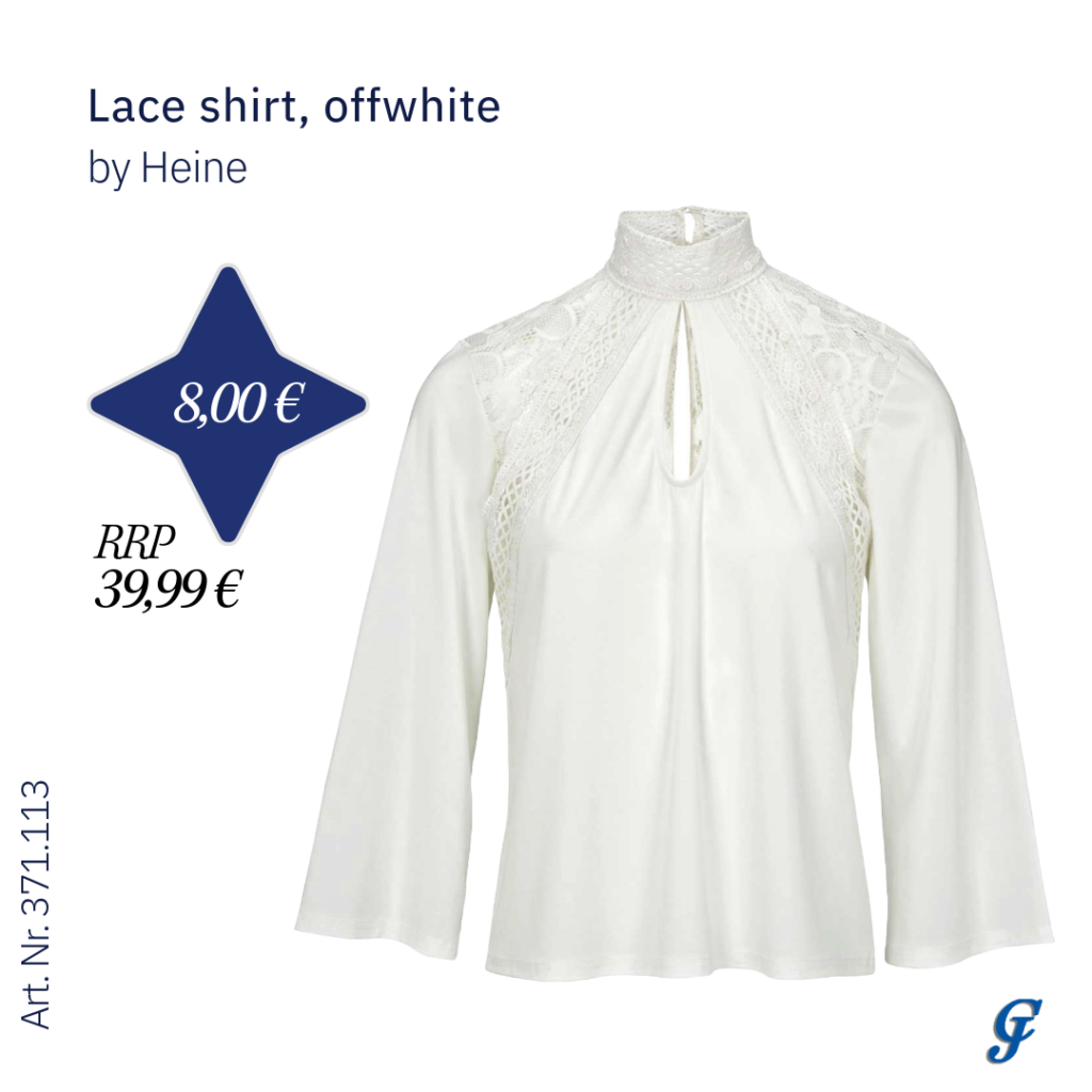 Off-white lace shirt by Heine – Feminine wholesale women's fashion tops