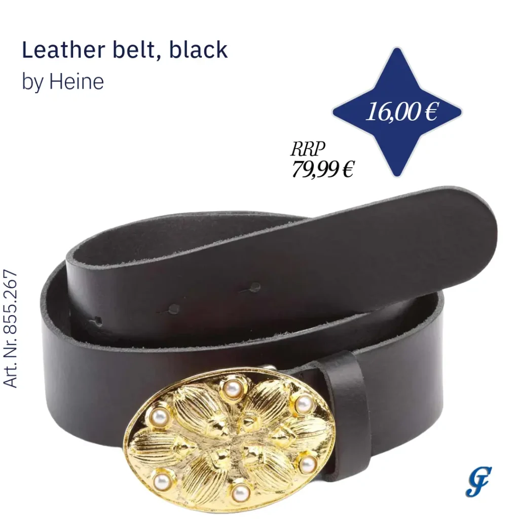 Black leather belt by Heine – Fashion wholesale for B2B clients